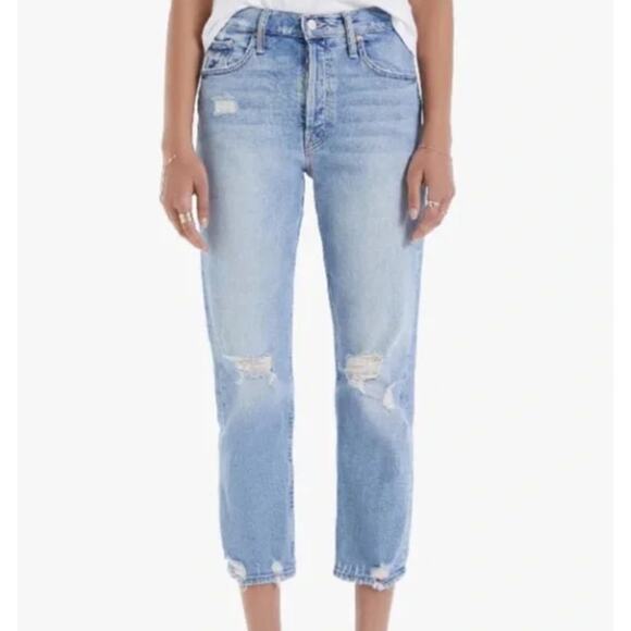 Mother Denim Women's The Tomcat Jeans Ankle The Confession Wash Blue 28 Straight - Picture 1 of 12